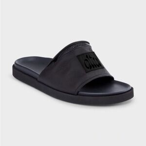 Altu Black Slides With Zippers